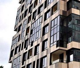 Навесной вентилируемый фасад из керамогранита - модель 3