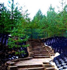 Объемная георешетка для откосов - модель 4