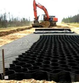 Объемная георешетка для откосов - модель 3