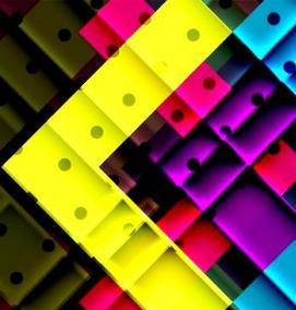 Обои цветные треугольники - тип 3