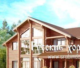 Оцилиндрованное бревно 280 мм - тип 4