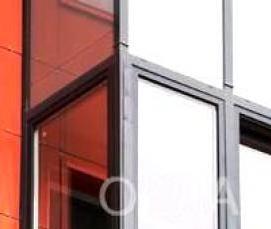 Одинарное фасадное остекление - вариант 1