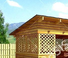 Односкатные беседки для дачи - вариант 3