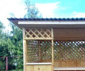 Односкатные беседки для дачи - вариант 2