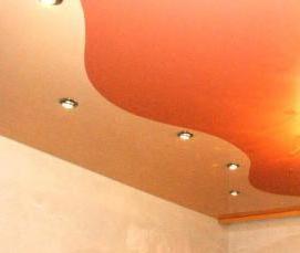 Одноуровневый натяжной потолок - вариант 2