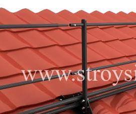 Ограждение для фальцевой кровли со снегозадержателем - модель 2