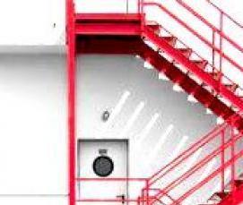 Ограждение пожарной лестницы - вариант 4