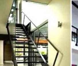 Ограждения из оргстекла для лестниц - модель 2