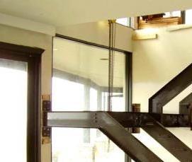 Ограждения лестниц в стиле лофт - модель 1