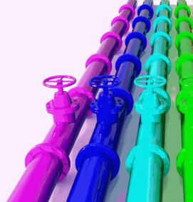 Окраска труб - модель 3