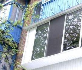 Остекление металлическим профилем - тип 1