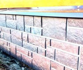 Отделка цоколя металлическим ом - тип 2