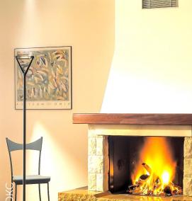 Отделка камина керамогранитом - тип 2