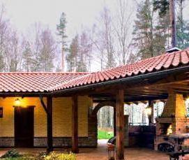 Открытая беседка для дачи с мангалом - тип 2