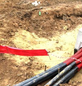 Открытая прокладка кабеля пожарной сигнализации - вариант 1