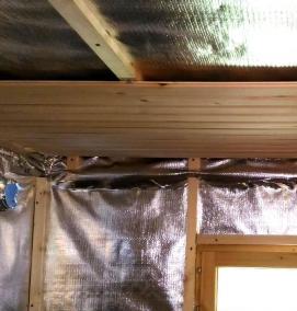 Отражающая пароизоляция для бани - модель 1