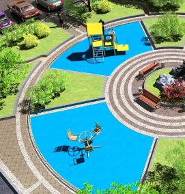 Озеленение спортивных площадок - вариант 2