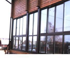 Панорамные алюминиевые окна - вариант 1