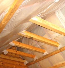 Пароизоляция для потолка - вариант 3