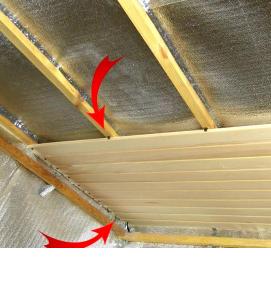 Пароизоляция между балок - вариант 4