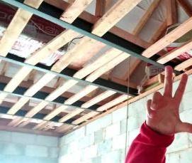 Пароизоляция межэтажных деревянных перекрытий - вариант 1