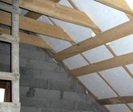 Пароизоляция на стропила - тип 3