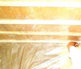 Пароизоляция перекрытия холодного чердака - модель 1