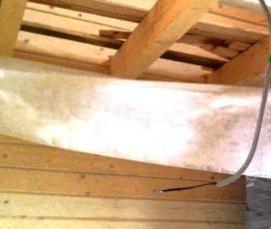 Пароизоляция перекрытия холодного чердака - модель 3