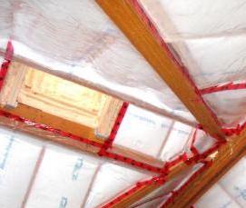 Пароизоляция потолка при холодном чердаке - модель 3
