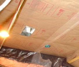 Пароизоляция потолка в деревянной бане - модель 4