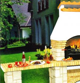 Печь-барбекю каменная - тип 2