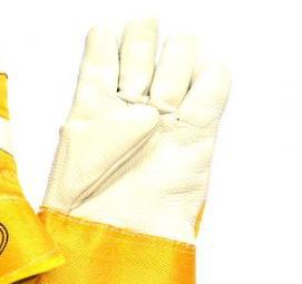 Перчатки кожаные рабочие желтые - тип 4