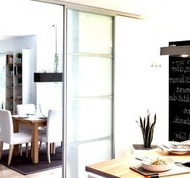 Перегородка прозрачная межкомнатная - вариант 1