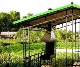 Переносная беседка из профильной трубы - тип 4