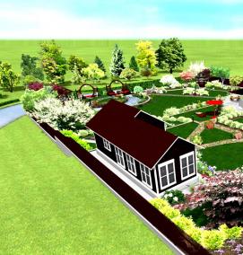 Планировка дачного участка 7 соток - вариант 4