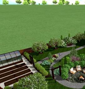 Планировка дачного участка 8 соток - модель 3