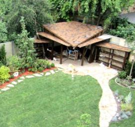 Планировка участка 7 соток с домом - модель 1