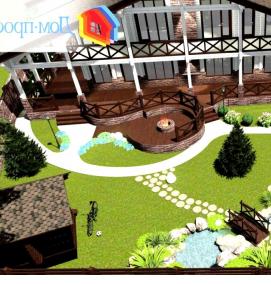 Планировка участка 8 соток с домом - тип 3