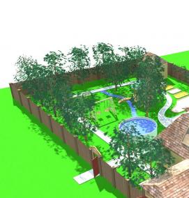 Планировка участка 8 соток с домом - тип 2