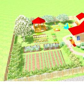 Планировка участка 9 соток - модель 3