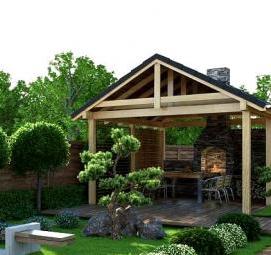 Планировка участка загородного дома - модель 2