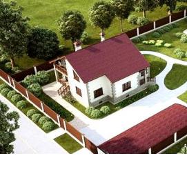 Планировка земельного участка под ИЖС - тип 1