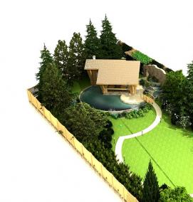 Планировка жилого участка - модель 3