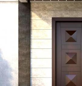 Пластиковая дверь входная без стекла - тип 2