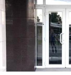 Пластиковая двухстворчатая входная дверь - модель 4