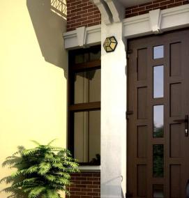 Пластиковая входная дверь под дерево - тип 3