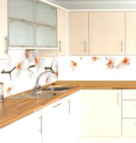 Пластиковые фартуки для кухни с фотопечатью - модель 1