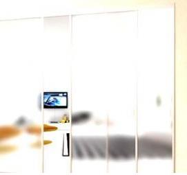 Пластиковые межкомнатные перегородки раздвижные - модель 1