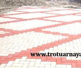 Плитка тротуарная брусчатка кирпичик 100х200х60 мм - вариант 1