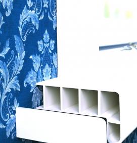 Подоконник пвх коричневый - тип 3